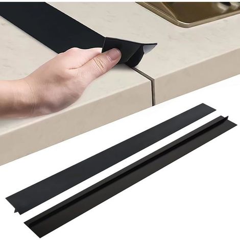 Rails Connexion Plan Travail-2, Noirs,63cm, Profil en T Joint Cuisine, Accessoire Cuisine Aucunely (1/4)