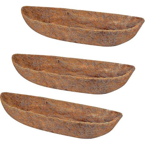 Lot de 3 doublures en fibre de coco, doublures pour paniers muraux et jardinières, rouleaux de doublure en fibre de coco pour paniers suspendus, jardin (1/3)