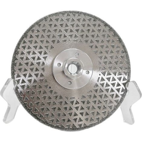 Disco de diamante para cortar y pulir 115 mm x M14 de doble cara, galvanizado, para piedra, mármol, azulejos y granito - 1 unidad (1/4)
