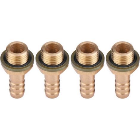 4 adaptateurs à vis creuse M8 pour système de refroidissement d'huile de moto, M121,25 mm-Crezuo (1/4)