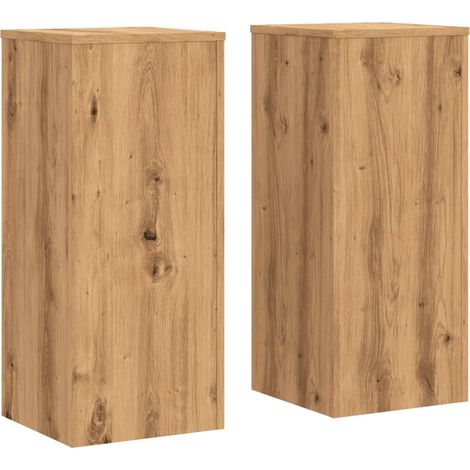 Portavasi per fiori set di 2 pezzi realizzati a mano in legno ingegnerizzato marrone 020045293