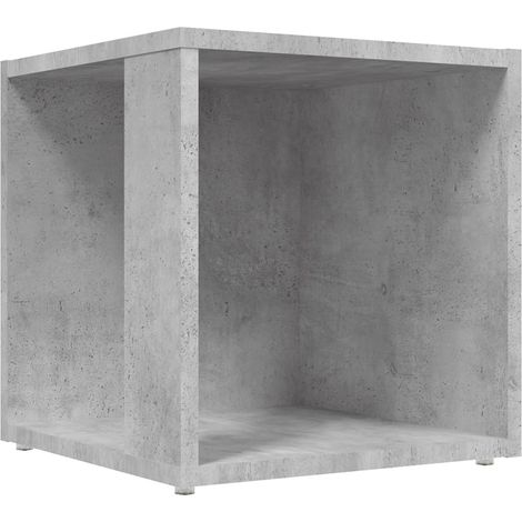 Table d'appoint meuble d'angle support de plantes 33 x 33 x 34,5 cm bois d'ingénierie gris DEC032448 (1/5)