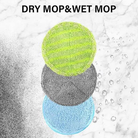 14 pièces de lingettes de rechange en microfibre rondes pour balai vapeur sans fil – Diamètre 16 cm, haute absorption, lavables et réutilisables (1/5)