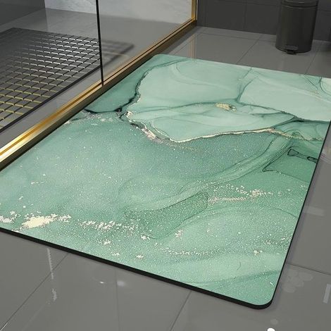 Tapis de Bain en Pierre de diatomée – Doux et Confortable, Tapis de Bain en Pierre Super Absorbant et antidérapant
