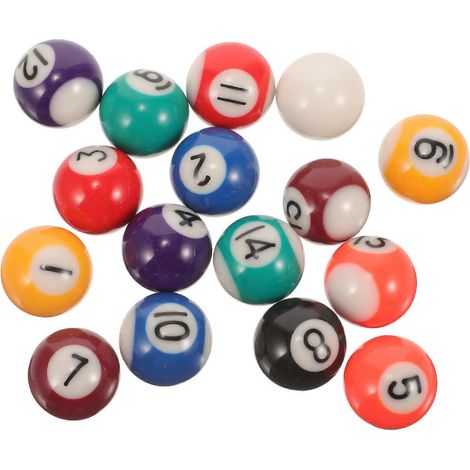 1 jeu de boules de billard remplaçables en résine, mini-boules de billard (1/5)