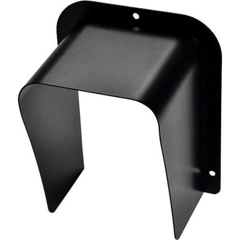 Couvercle étanche universel pour sonnette vidéo et caméra de porte, protection contre pluie soleil poussière, design en U noir mat, 1 pièce (1/5)