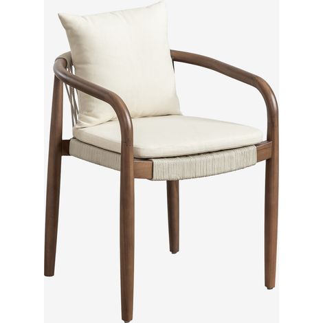 Sedia da pranzo con braccioli in acacia Giulia SKLUM            