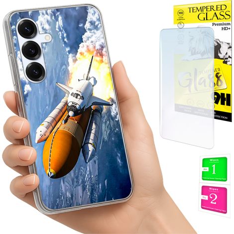 Custodia per Samsung Galaxy S25 FE, cover fotografica, cover posteriore + vetro 9H (1/5)