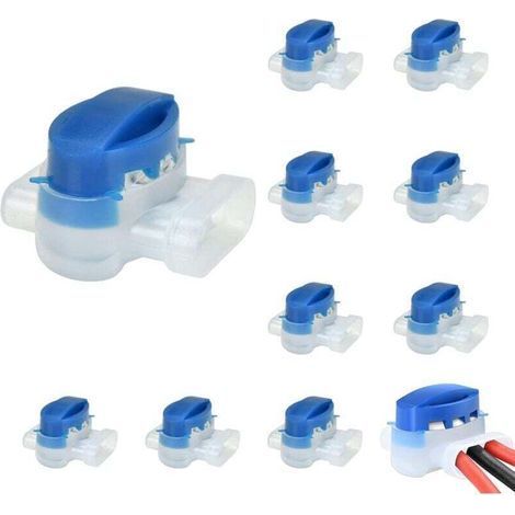 Confezione da 10 connettori per cavi in plastica per robot tagliaerba e accessori da giardino. (1/4)