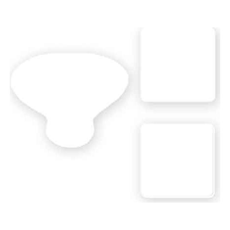 TIRADOR PARA MUEBLES DE CERÁMICA 'P02' 24x34 mm - Marfil decorado