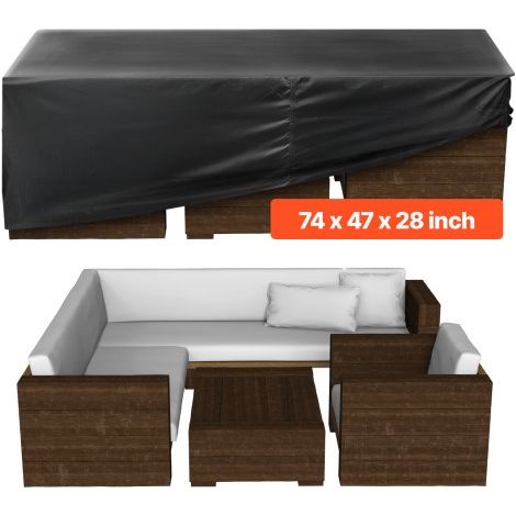 Housse de Meubles de Jardin 188x120x71 cm Bâche de Protection (1/5)