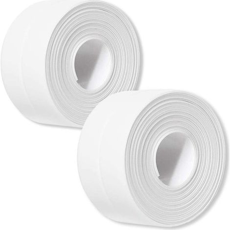 2 pezzi di nastro sigillante autoadesivo in PVC, strisce sigillanti, strisce sigillanti sanitarie, nastro sigillante, strisce sigillanti, strisce di protezione dalle perdite, impermeabile B (1/5)