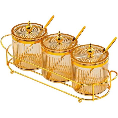 Luftdichte Gewürzgläser Gewürzbehälter mit Deckel und Löffel zur Aufbewahrung in der Küche Ideal zur Salzaufbewahrung für Restaurants Camping und (1/5)