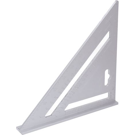 Équerre de 17,8 cm (7 pouces) en alliage d'aluminium, finition noire mate, multi-usages, idéale pour les projets de menuiserie (unités impériales). (1/5)