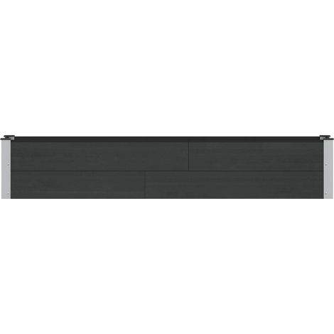 Maison Exclusive - Letto rialzato da giardino Nero 200 x 30 x 36 cm