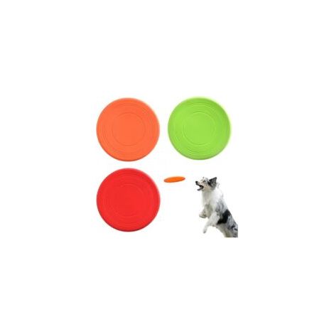 3 Packs Frisbees pour Chien Soucoupes Paoutchouc Naturel, Frisbee Jouet en Caoutchouc,Non Toxique Rubber Ronde Frisbee (1/5)