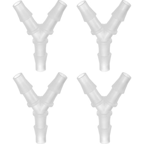 2/7" Raccord De Tuyau en Plastique À Barbeaudage, Lot De 4 Embranchement en Y À 3 Voies Égales Joint À Barbeaudage Raccordeur Connecteur D'adaptation 2.2 Pouces Gaz (1/5)