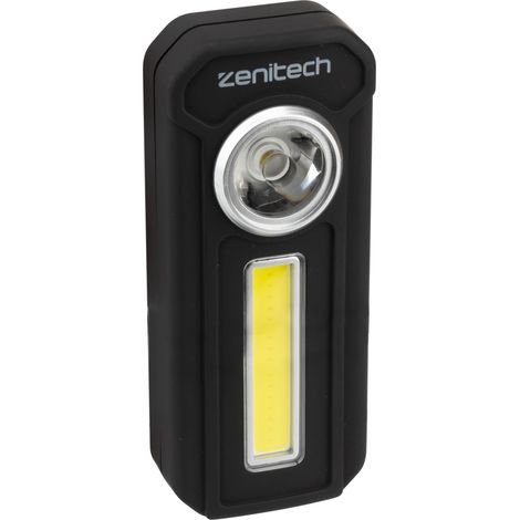 Lampe de poche LED/COB - 300lm - avec piles - Zenitech (1/5)