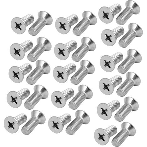 32 pièces M8 Phillips-Flachkopfschrauben avec Außengewinde Filterzubehör