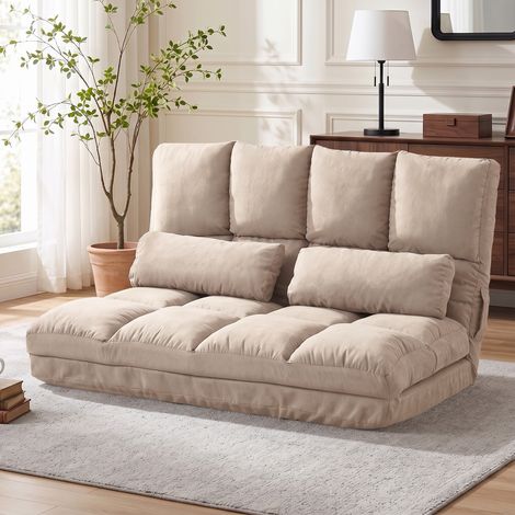 Chauffeuse matelas appoint pliant fauteuil convertible dossier 14 positions 2 coussins. Chauffeuse convertible pour un couchage d'appoint, confortable et fonctionnel. (1/5)