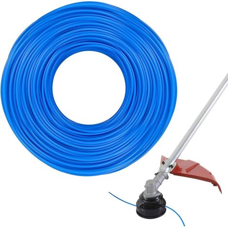 Bobine de fil nylon rond 1,6 mm, 100 m pour coupe-bordure et débroussailleuse électrique, fil de coupe résistant pour rognage de jardin, longueur 100 mètres (1/5)