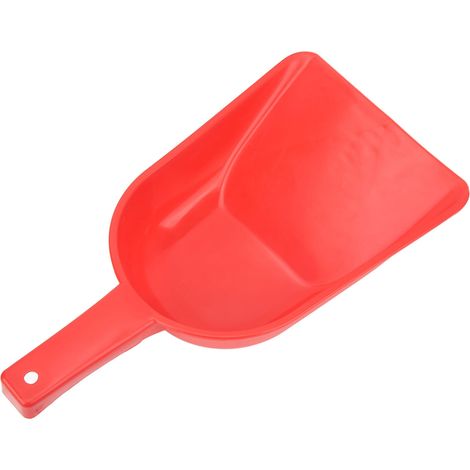 Pelle à neige en plastique facile à nettoyer, avec poignée et crochet, idéale pour les réfrigérateurs. Rouge.
