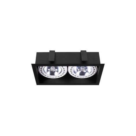 Nowodvorski Downlight faretto incasso doppio nero metallo 9416