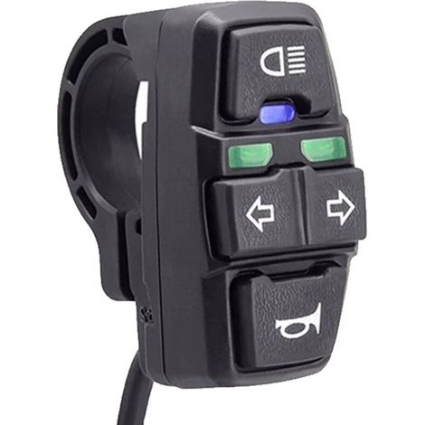 Interrupteur de clignotant 3 en 1 pour phare de moto, klaxon, interrupteur de contrôle marche/arrêt, kit de boutons pour scooter, vélo électrique, moto-LIAIKI (1/5)