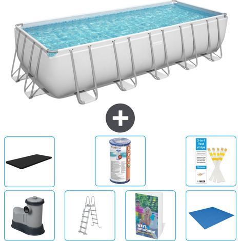 Bestway Bestway Power Steel Rectangulaire - 640x274x132 cm - 8-pièces S594 (1/3)