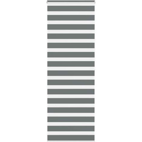 Doppelrollo Dunkelgrau 90x200 cm Stoffbreite 85,9 cm Polyester