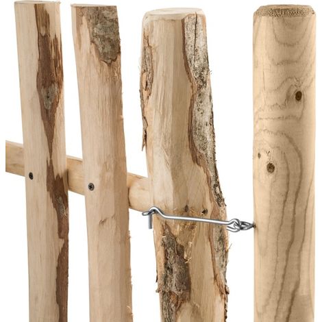 Easycloture – Portillon bois ganivelle 1m00 – Piquets en bois fendu – Résistant aux intempéries – Pour entrées naturelles
