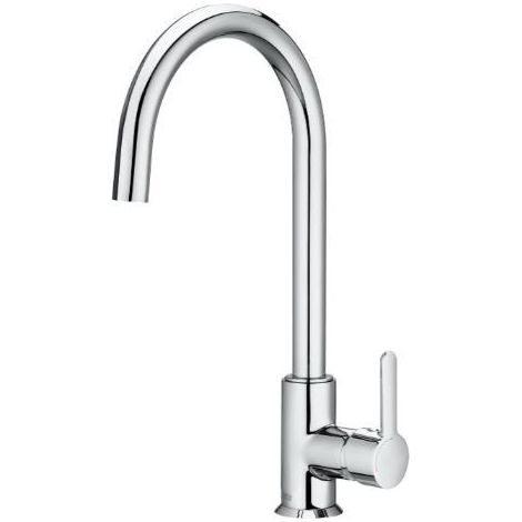 Roca Mencia grifo monomando repisa para cocina con caño curvo giratorio A5A7409C00