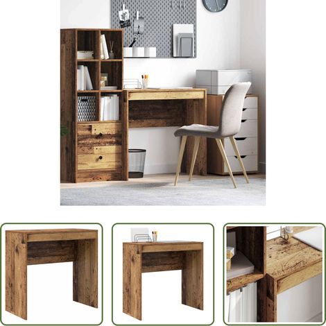 Bureau compact - Bureau Bois ancien 80 x 40 x 76 cm (1/5)