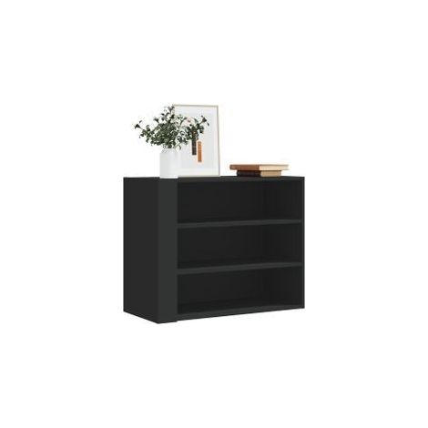 Armoire murale noir 75x35x60 bois d'ingénierie (1/5)