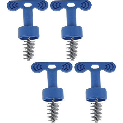Ortviai Brosse de Nettoyage pour Batterie Automobile – 4 Pièces, Manche en T, ABS et Alliage d’Aluminium (1/5)