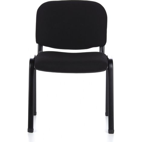 [GEBRAUCHT] B-Ware hjh OFFICE Vierfußstuhl Sitzgelegenheit Besucherstuhl Schwarz Stoff 4er Pac3 (1/2)