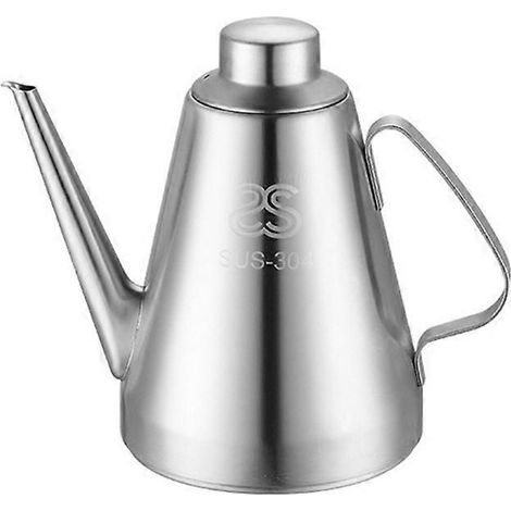 Distributeur d'huile en acier inoxydable, bouteille de vinaigre anti-poussière, récipient à sauce, ustensile de cuisine, verseur d'huile pour la maison et le restaurant (500 ml, petit format 14 cm)-99 (1/3)