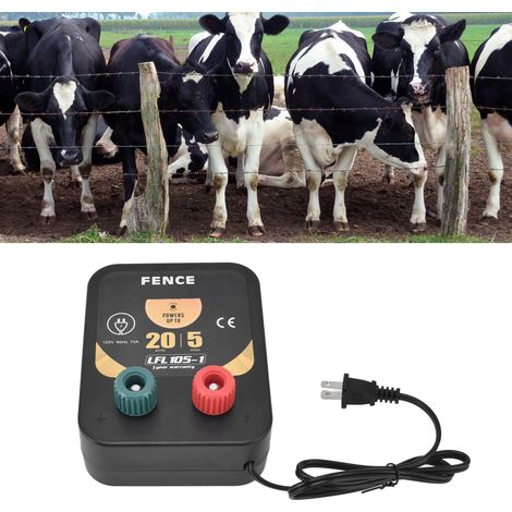 Système de clôture électronique portable pour élevage, actionneur de clôture CA, norme américaine 110 V (1/5)