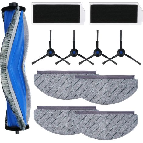 AQUATECHNICK - kit d'accessoires pour ECOVACS DEEBOT N20 — brosses principales, latérales et filtres, rendement de nettoyage durable (1/5)