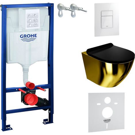 GROHE WC Set mit Vorwandelement, Wand-WC und Spülknopf (1/5)