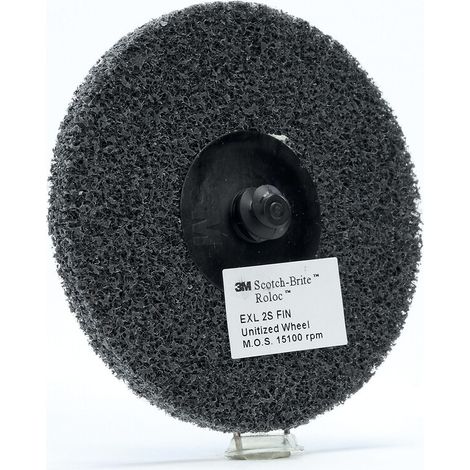 Disque abrasif non tissé compressé 3M™ Roloc™ Scotch-Brite™ XL-DR. 75 x 6 mm. Densité 2. Grain S Fin boîte de 40 - 3M FRANCE