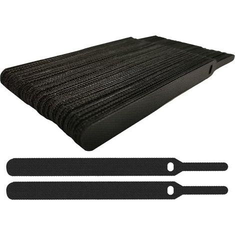 Attaches Câbles - Nylon Noir - Réutilisables - 150 mm - Pour Gestion Câbles Maison Bureau Studio - Lot de 60 (1/5)