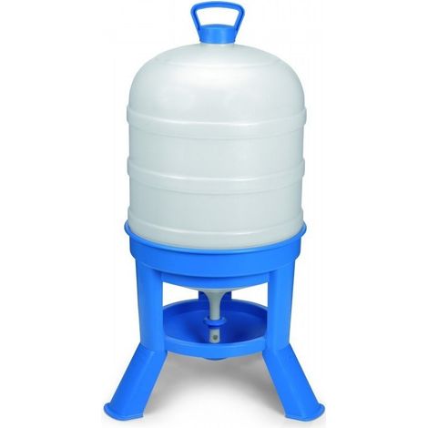 Bebedero para Gallinas de 40 litros Plástico con Patas  46x83,5 cm  Bebedero para 20-24 Aves  Plástico Resistente  Azul
