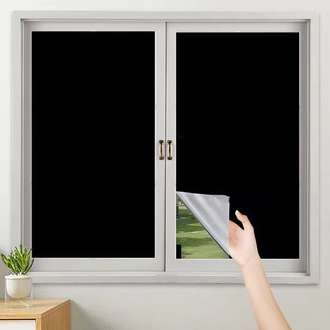 Film occultant pour vitres avec fixation Velcro, compatible avec les fenêtres de 145 x 300 cm. (1/5)