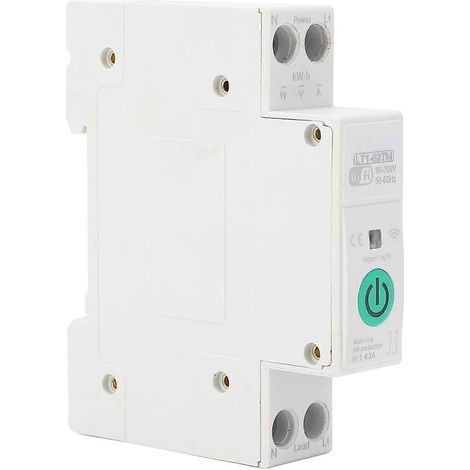 Intelligenter WLAN-Leistungsschalter mit Mess- und Zeitschaltfunktion, Schutzfunktion, 35-mm-DIN-Schienenmontage, 1 Stück