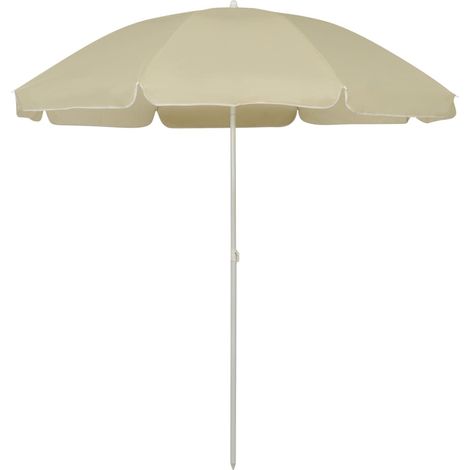 Parasol de plage jaune sable 240 cm (1/5)