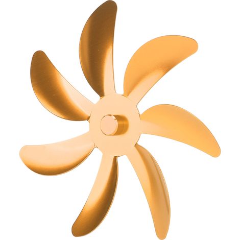 Ofenlüfterflügel aus Aluminiumlegierung, 7 Flügel, einfache Montage, universeller Ersatz für Kaminlüfterflügel, Gold (1/5)