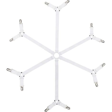 Feuille Sangles, Long, réglable Drap de lit Clip, 6 Côtés Triangle, adapté pour toute taille Lit (1/5)