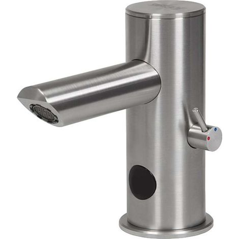 Sanela Rubinetteria a sensore - Miscelatore automatico per lavabo, alimentazione 230V AC/24V DC, acciaio inox SLU 92D