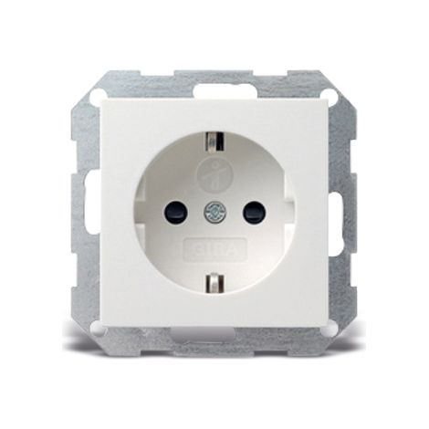 GIRA System 55, 445303, blanc pur, brillant, avec volet de protection